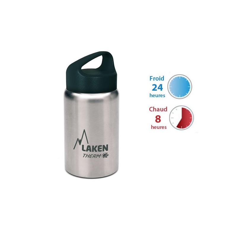 Petite gourde inox 35cl large goulot isotherme Laken