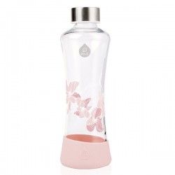 Gourde en verre Magnolia fond silicone Rose, 550ml