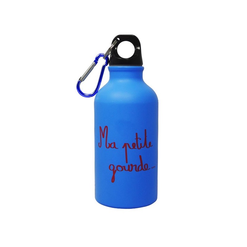Gourde alu Ma Petite Gourde bleu mat et bouchon à visser, 0,40L Gourde alu Ma Petite Gourde bleu mat et bouchon à visser, 0,40L