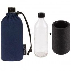 Gourde en verre isotherme Bleu 0.6 litre