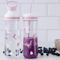 Gourde Smoothie et Jus frais 2 en 1 en Tritan avec paille, 800ml