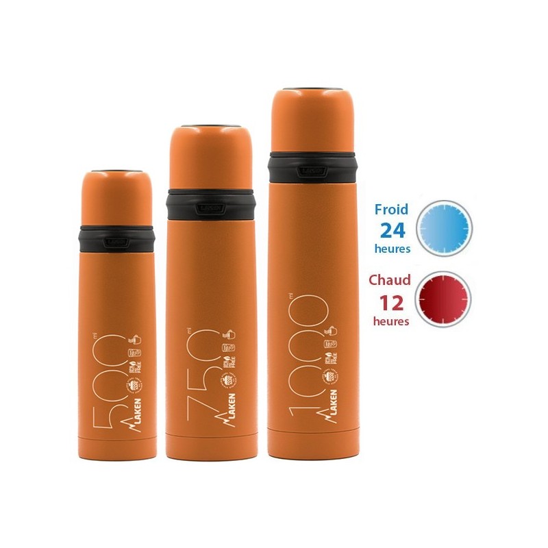 Thermo Orange inox avec bouchon tasse de Laken Thermo Orange inox avec bouchon tasse de Laken