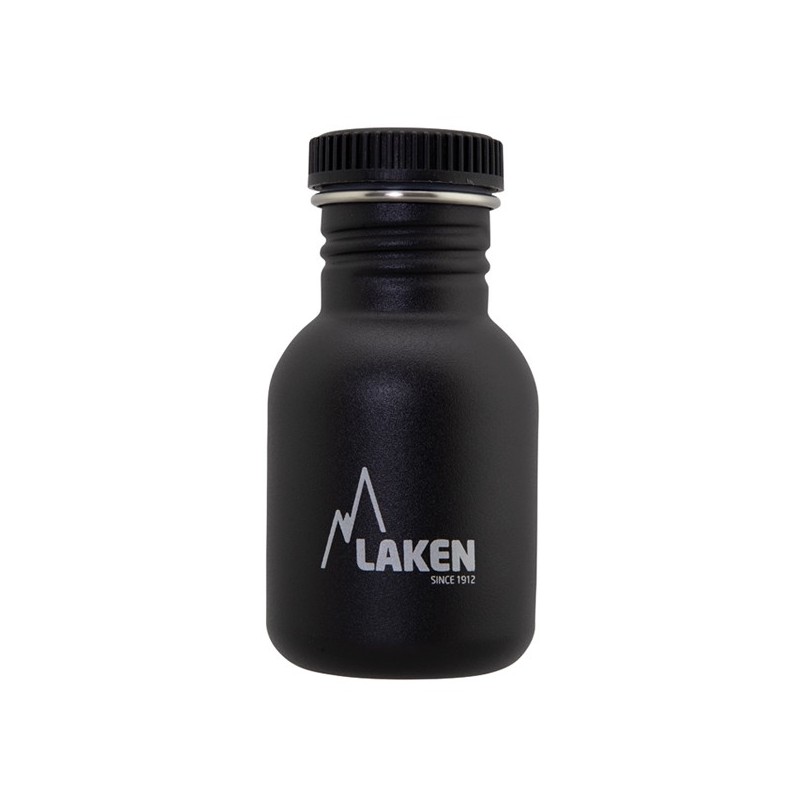 Petite gourde inox 0,35 l, large goulot, bouchon à visser