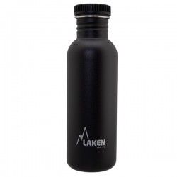 Gourde inox 0,75 l, large goulot, bouchon à visser