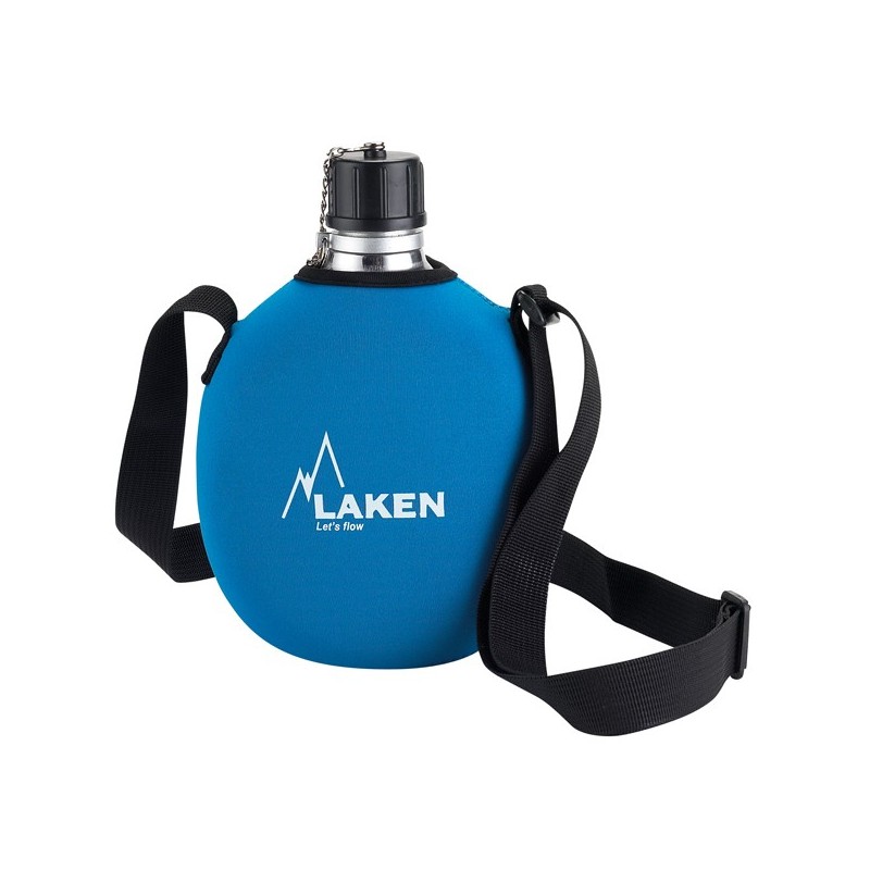 Gourde aluminium ovale type militaire 1 litre + Housse néoprene Bleue Gourde aluminium ovale type militaire 1 litre + Housse néoprene Bleue