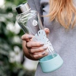 Gourde en verre Fond silicone, 550ml