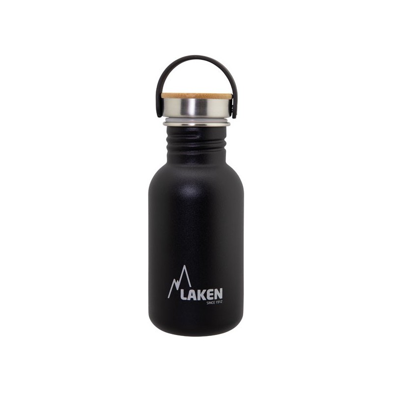Gourde inox 0,50 l avec bouchon inox et bambou Gourde inox 0,50 l avec bouchon inox et bambou