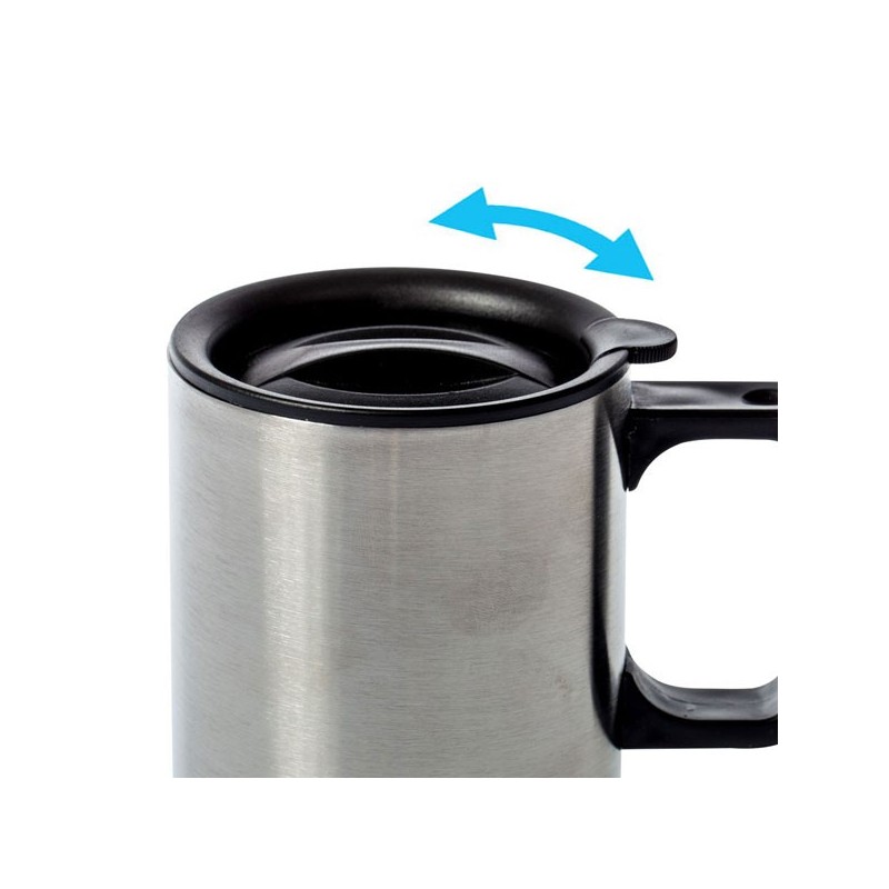 Tasse à Café En Acier Inoxydable Double Paroi Avec Soucoupe Et Cuillère | Design élégant Argenté | Cadeau Amateurs Café - 5