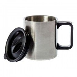 MUG ISOTHERME DOUBLE PAROI INOX AVEC COUVERCLE