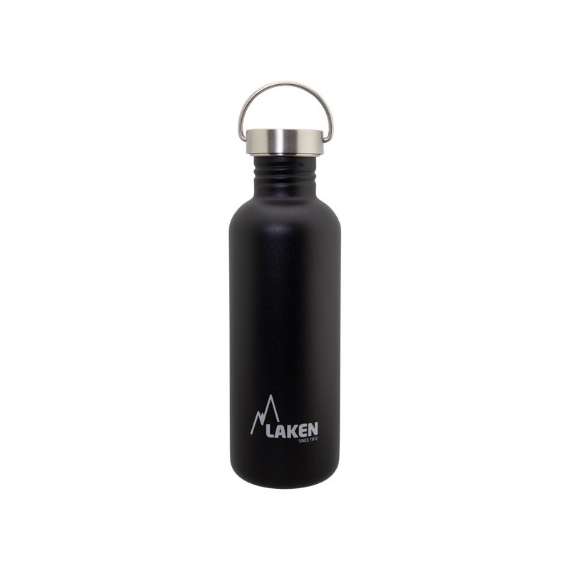 Gourde inox 1 litre, large goulot, bouchon inox