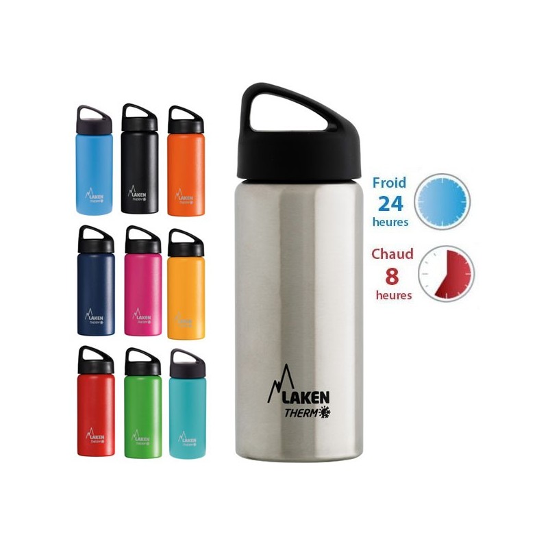Gourde inox 50cl large goulot isotherme Laken Gourde inox 50cl large goulot isotherme Laken