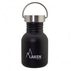 Petite gourde inox 0,35 l, bouchon inox, large goulot
