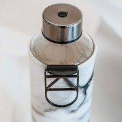 Gourde en verre et son étui faux cuir, 750ml de Equa