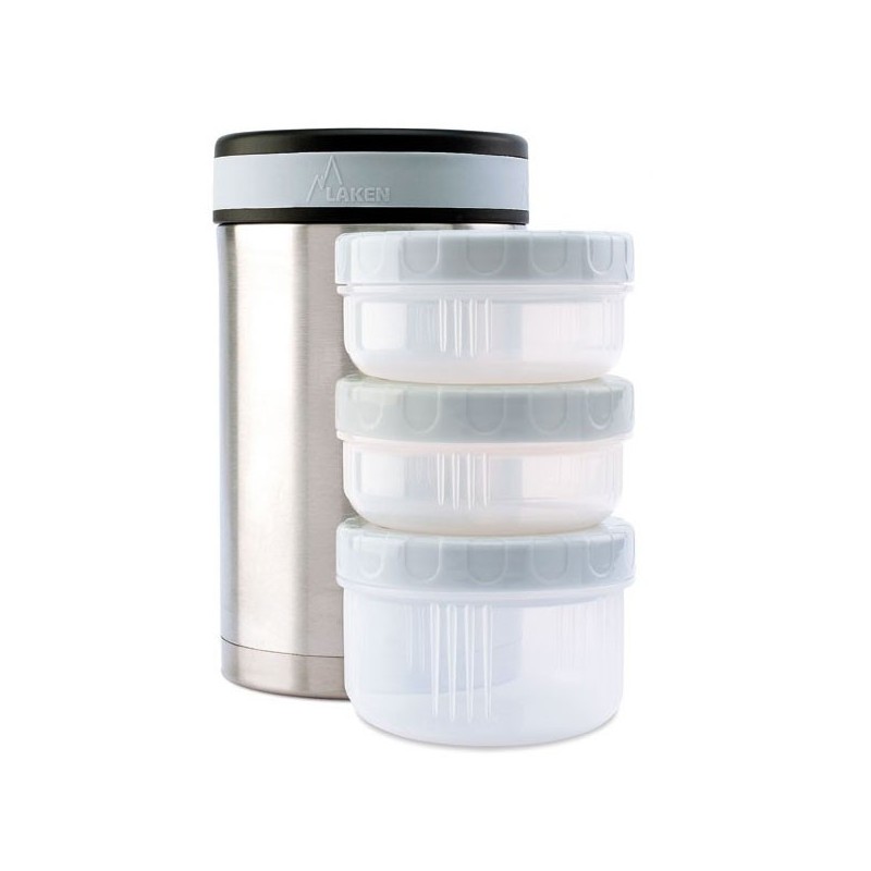 Lunch-box isotherme inox 1,5 l, 3 compartiments et housse