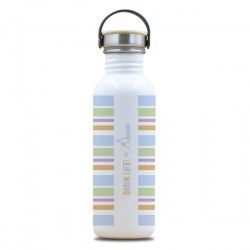 Gourde inox Drink Life  0.75 litre, large goulot, bouchon inox