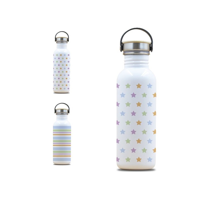 Gourde inox Drink Life 0.75 litre, large goulot, bouchon inox Gourde inox Drink Life 0.75 litre, large goulot, bouchon inox