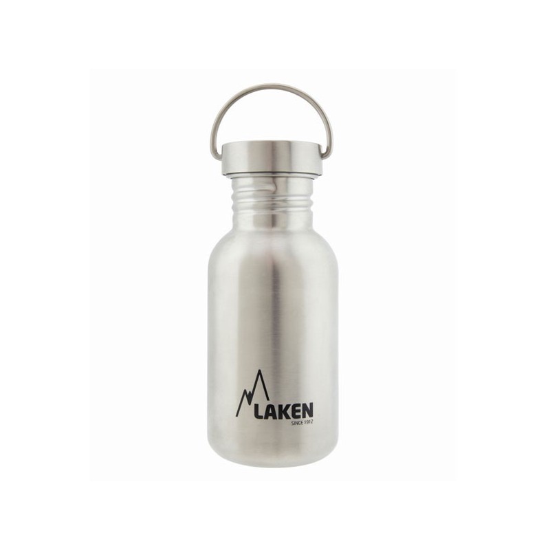 Petite gourde inox 0,5 l, bouchon inox, large goulot