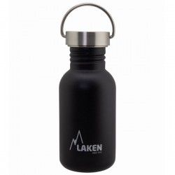 Petite gourde inox 0,5 l, bouchon inox, large goulot