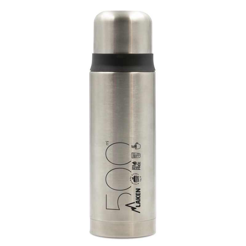 Bouteille isotherme en inox avec bouchon tasse 500mL Laken - 1 Bouteille isotherme en inox avec bouchon tasse 500mL Laken - 1
