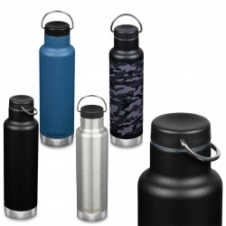 Gourde Klean Kanteen Classic 0,5L noire et bouchon Sport