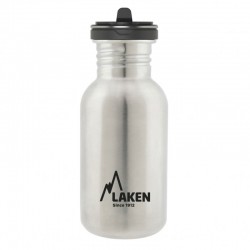 Petite gourde inox 0.5L, bouchon sport et large goulot Laken - 2