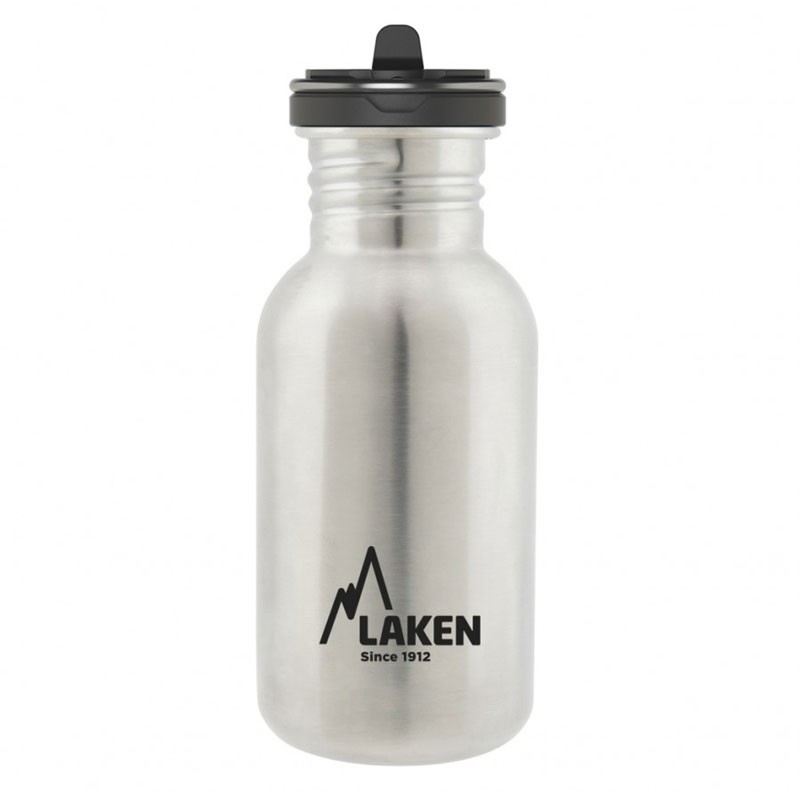 Petite gourde inox 0.5L, bouchon sport et large goulot