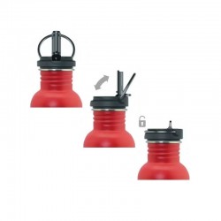 Petite gourde inox 0.5L, bouchon sport et large goulot Laken - 7