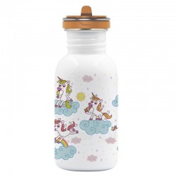 Gourde enfant inox 0.5L, bouchon sport et large goulot Laken - 10
