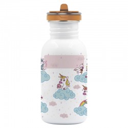 Gourde enfant inox 0.5L, bouchon sport et large goulot Laken - 11