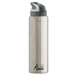 Gourde inox isotherme 1 litre, bouchon sport avec paille