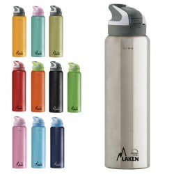 Gourde inox isotherme 1 litre, bouchon sport avec paille