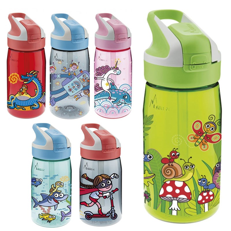 Gourde enfant Jolis Motifs au choix 0,45l, légère en alu avec