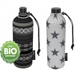 Gourde en verre Housse isotherme coton Bio, 750ml