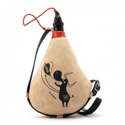 Gourde en cuir espagnole Taureau 1.5 litre