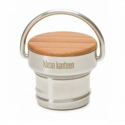 Bouchon en inox et bambou pour gourdes Klean Kanteen