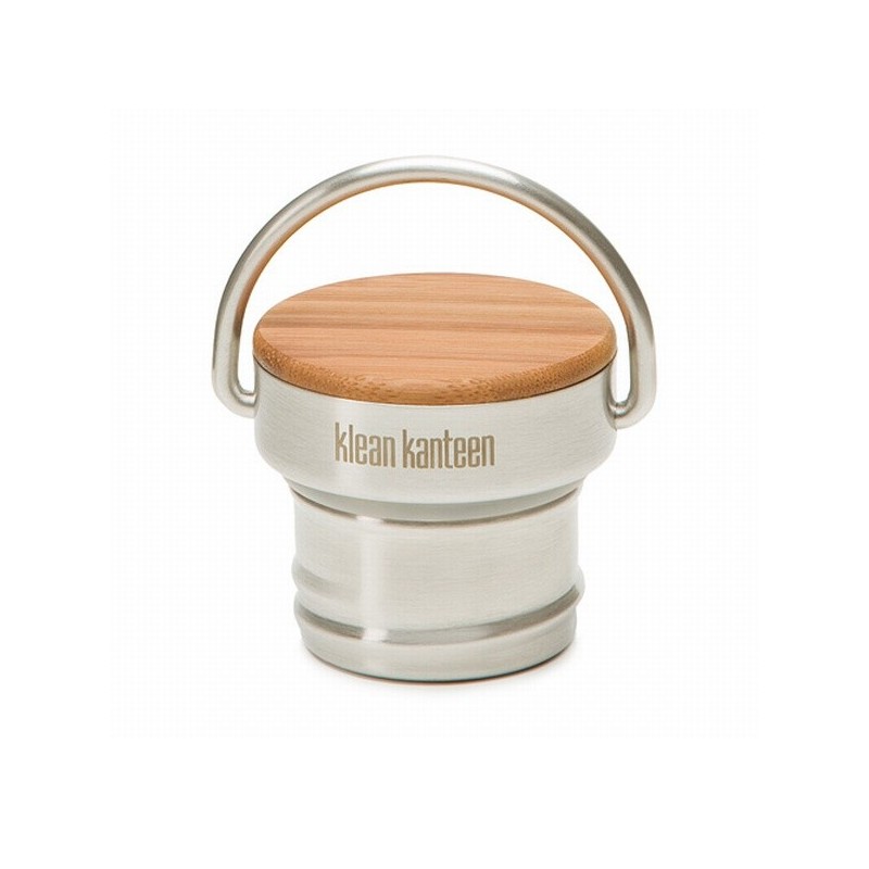 Bouchon en inox et bambou pour gourdes Klean Kanteen