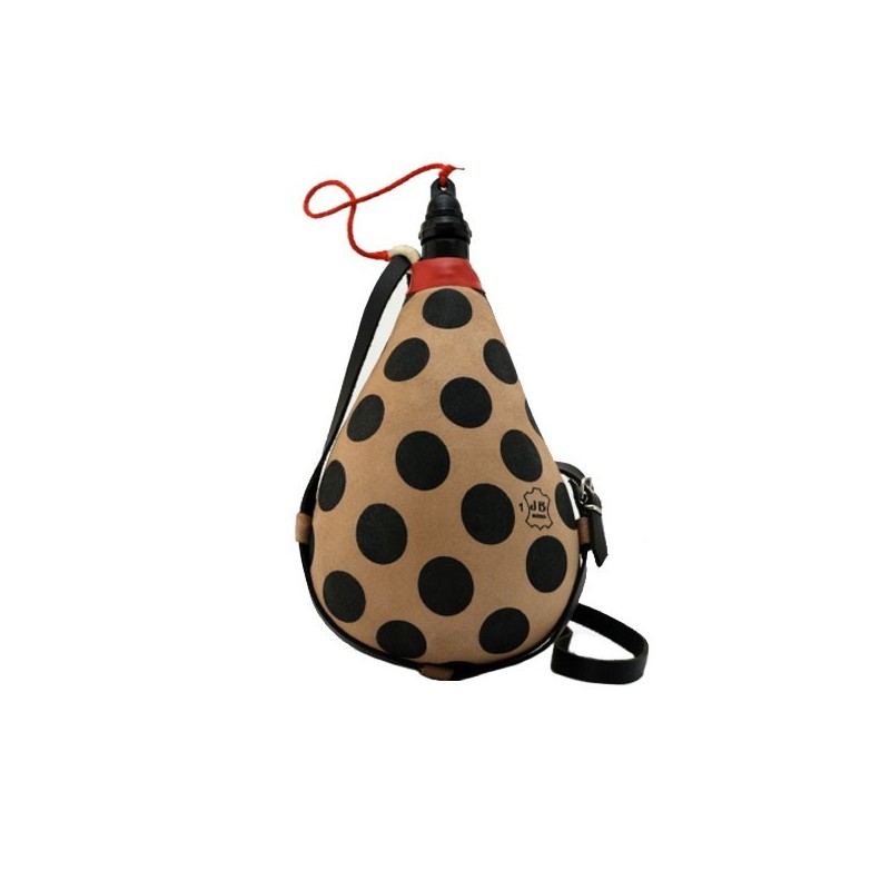 Gourde en peau de chèvre Poix Noir 1 litre Gourde en peau de chèvre Poix Noir 1 litre