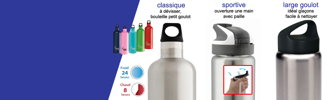 Gourde Alu grande ouverture ORIGINAL 50cl SIGG Argent pour randonner